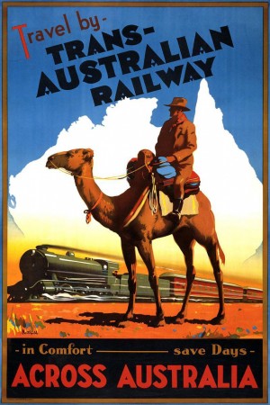Trans Australian Railway travel poster